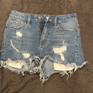 Ripped Jean Shorts